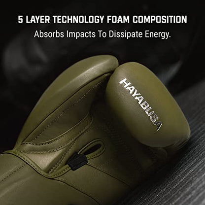 Hayabusa T3 Kanpeki Leather Boxing Gloves - color: Green, size: 16oz