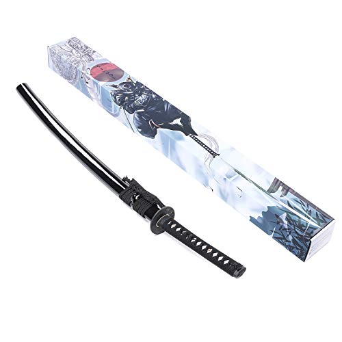 Katana Handmade Full Tang Sharp, Alloy Tsuba Japanese Samurai Sword High Carbon Steel 1060,T10 1095, 40-Inch - color: Sanlinwushen