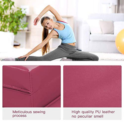 Meet Perfect Folding Gymnastics Mat - color: Burgundy