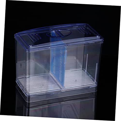 Abaodam Transparent Functional Fish Breeding Tank Betta Habitat Box Independent Incubator for Fry with Easy Cleaning Durable Material Prevents Adult Fish