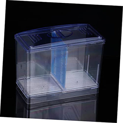 Abaodam Transparent Functional Fish Breeding Tank Betta Habitat Box Independent Incubator for Fry with Easy Cleaning Durable Material Prevents Adult Fish
