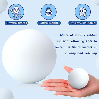 Sosation 50 Pack Lacrosse Ball Bulk 2.5 Inch Soft Rubber Motivational Stress Relief Massage Balls Myofascial Release Tools Muscle Knot Remover - color: White