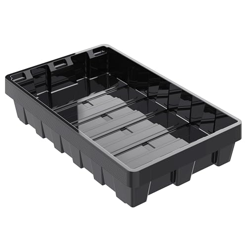 Gardzen 10 Pack Seed Trays, Reusable Plant Grow Trays, Ideal for Seed Starting, Microgreens, Indoor Gardening, and Greenhouse Nurseries - No Drain Holes, 14.5"x9" - size: 14.5L x 9W x 1.8H
