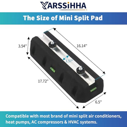 Mini Split Rubber Base Pad for 9000-36000 BTU Ductless Air Conditioner Heat Pump, Heavy Duty Anti-Vibration Mini Split Mounting Pad, Floor Mount Base Kit - style: 9000-36000 BTU