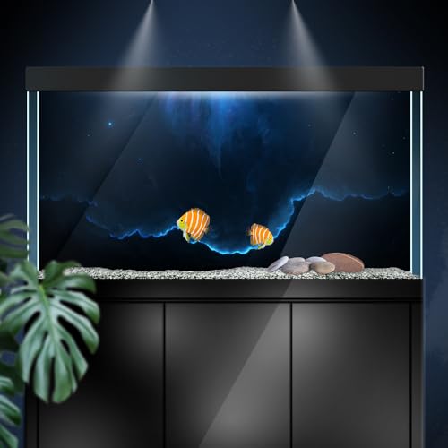 Aquarium Background Stickers - Stars Galaxy - Fish Tank Reptile Terrarium Decor Poster (45 x 30 cm / (17.7 x 11.8 inches)) - size: 45 x 30 cm / (17.7 x 11.8 inches)