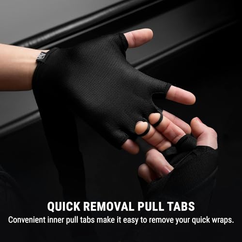 Hayabusa Elite Quick Wraps - Boxing & Martial Arts Hand Wraps - Black - size: Large