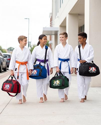 Personalized Martial Arts Duffel Bag – Custom Name Gym Bag for Karate, Taekwondo, Jiu Jitsu & MMA – Youth & Adult Training Gear Bag - color: Black, style: Marital Arts