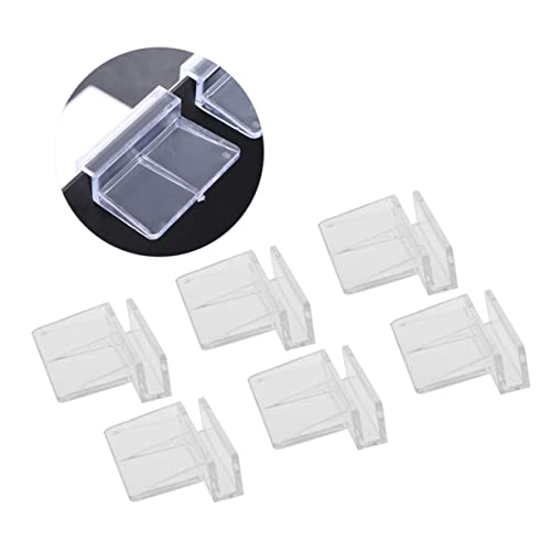 Happyyami Fish Tank Lid Aquarium Cover Bracket 10pcs Plastic Aquarium Support Frame 5-6mm Glass