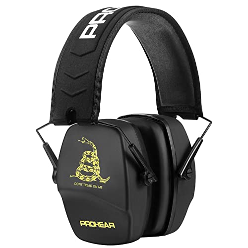 PROHEAR 016 NRR 26dB Shooting Ear Protection, Slim Passive Earmuffs - color: D Black