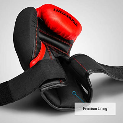 Hayabusa T3 Boxing Gloves - Sparring | Sparring Gloves, Muay Thai Gloves, Kickboxing Gloves, Heavy Bag Gloves, Boxing Gloves for Men and Women, Boxing Gloves - color: Red/Black, size: 12oz