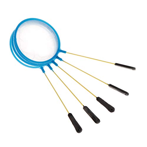 5 Pack Aquarium Fishing Net 4 Inch Diameter Fine Mesh Small Catching Net with Plastic Handle for Mini Fish Aquarium Ceramic Rock Ceramic Cave for Fish Tank Ceramic Caves for Aquarium Ceramic
