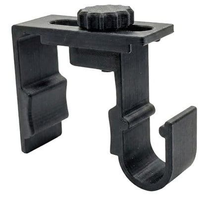 CPAP Hose Holder Adjustable Clamp Mount – No Drill Bed Rail Clip, Secure U-Shape Tube Hook for Tangle-Free CPAP Tubing Support - Made in USA - Black