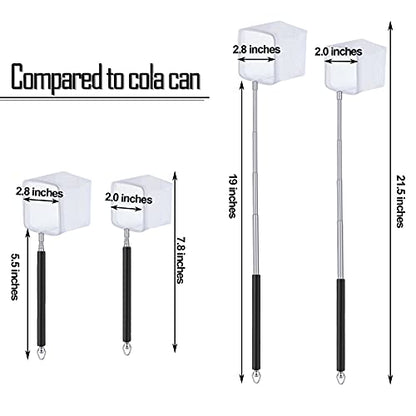 4 Pieces Fish Tank Shrimp Net Extendable Handle Shrimp Net Stainless Steel Small Aquarium Catch Mesh with Adjustable Handle for Aquarium Fish Tank Pond