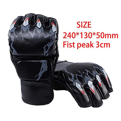 kowaku MMA Boxing Gloves, Gear Lightweight Half Mitts for Women Men Punching Heavy Bag Karate Fighting Arts Grappling, Claw of