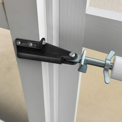 Nuanchu 2 Pack Screen Door Closer Bracket Storm Hardware Replacement Post Jamb Bracket Plastic Replacement Parts for Door Closers(Black)