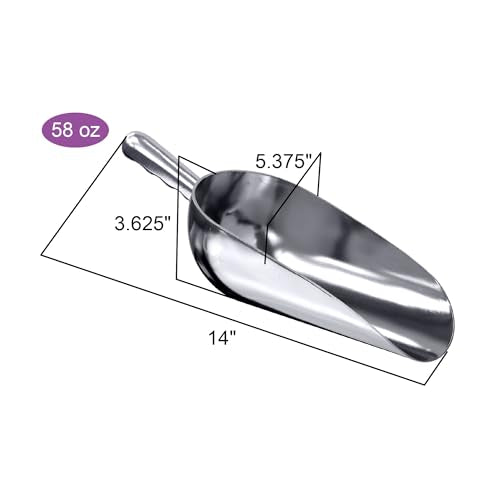 Elsa - 58-Ounce Aluminum Ice Scoops (Set of 2), Cast Aluminum Utility Scoops, Food-Grade, Good for Home and Commercial Use, NOT Dishwasher-Safe, Hand-Wash Recommended