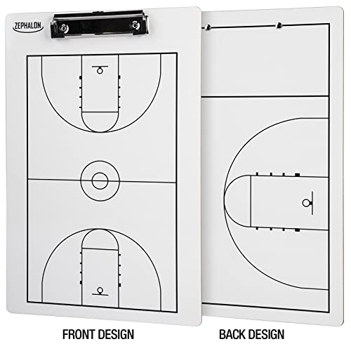 Dry Erase Basketball Clipboard for Coaches Double Sided Board, 14.5" x 9.5"