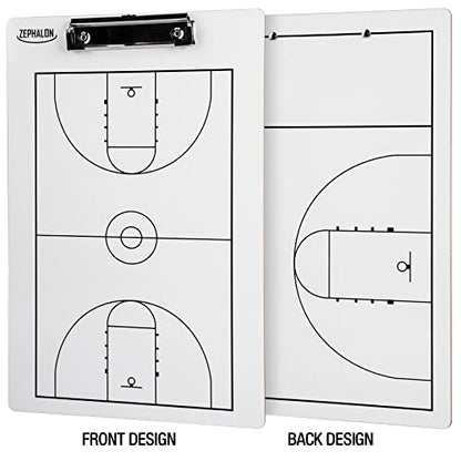 Dry Erase Basketball Clipboard for Coaches Double Sided Board, 14.5" x 9.5"