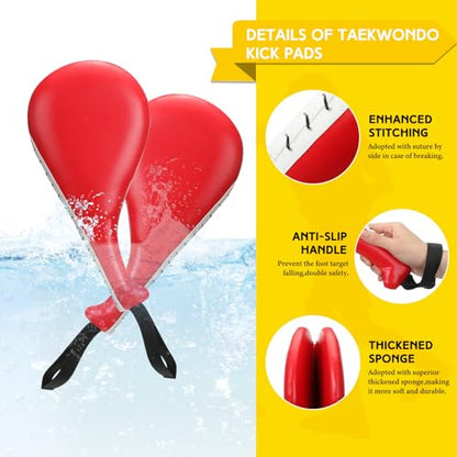 Lenwen 4 Pcs Taekwondo Training Set - color: Red-Yellow-Blue, size: 0.24'',0.31''
