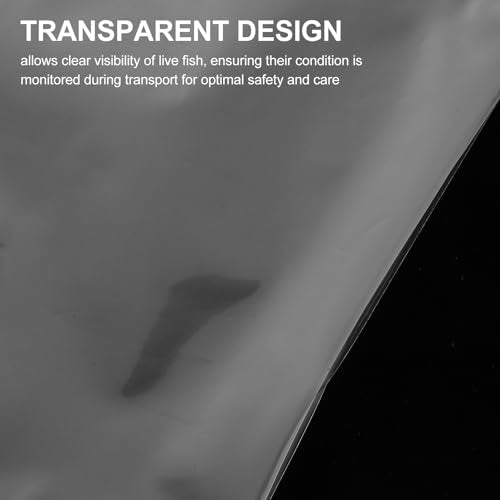 BESTonZON 100pcs Transparent Fish Packing Bags 10.61 x 7.86" inch Oxygen Filling Sealable Bags Leakproof Shipping Pouches for Live Fish Fry Transport - size: 27.00X20.00X0.10CM