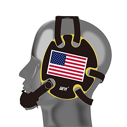 Wrestling Headgear with USA and Flag Wraps (Yellow, Adult) - color: Yellow, size: Adult