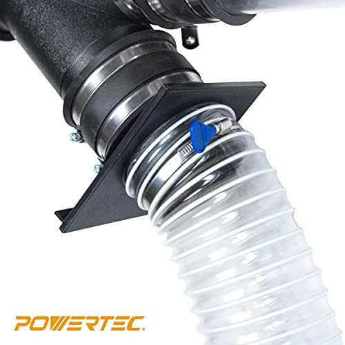 POWERTEC 70247 1-1/2 Inch Key Hose Clamps, Adjustable Stainless Steel Thumb Screw Hose Clamps for Dust Collection, PVC Tubing, Pipe Clamp, Worm Gear Clamp, 5 pack - size: 1-1/2 Inch, style: 5 PK