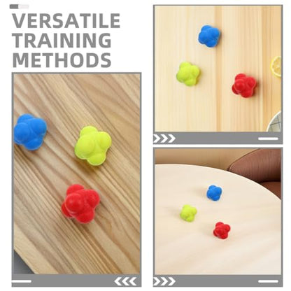 6 Pack Hexagon Reflex Training Balls for Fitness and Reflex Training