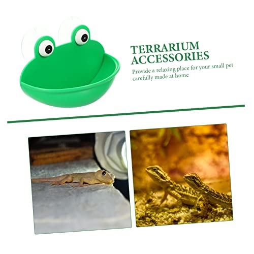 BESPORTBLE 2pcs Reptile Habitat Rest Platform Suction Cup Lightweight Gecko Feeding Stand for Frogs Toads and Lizards for Terrarium Decoration and Cozy Environment