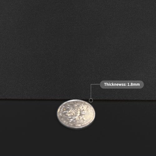 Faux Leather Table Cover,1.8mm Thick,12x48 Inch Desk Cover,Dresser Cover Top,Dresser Protector Top,Dresser Cover,End Table Cover.(Black+Black,12x48) - color: Black+black, size: 12×48inch