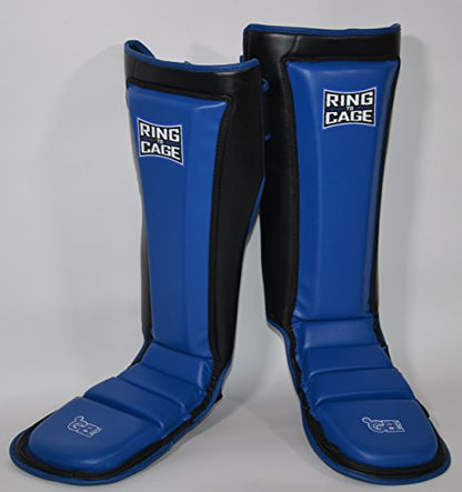 Ultima GelTech MMA Muay Thai Grappling Shin Instep Shin Guards - color: Blue, size: Medium