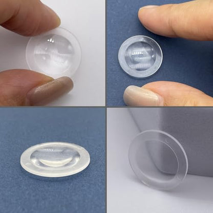 Double Convex Lens - 20mm Diameter, 34mm Focal Length, Optical biconvex Lens for Physics Experiments, Photography, Magnifying, and DIY Projects - Pack of 5pcs (20mm x H2.66mm x F34) - size: 20mm x H2.66mm x F34