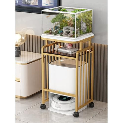 Living Room Living Room Sweeper Robot Shelf Organizer Drinking Fountain Fish Tank Cabinet Coffee Table Multifunctional(Black,60x40x85cm)