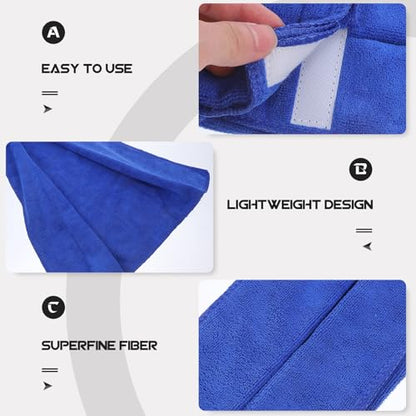 ULTECHNOVO Sports Sweat Towel with Hook and Loop Fast Dry Microfiber Gym Towel for Yoga Fitness Outdoor Sports in Royal Blue Portable for Travel and Workout