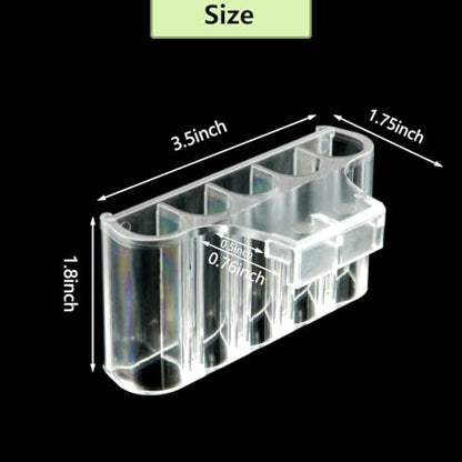 Aquarium Plant Holder,Fish Tank Plant Holder,Aquarium lid Clips,Aquarium Plant Pot,Hydroponic Fish Tank Planter, Aquatic Plant Cup for Aquascape Decorations (Transparent, 2PCS Rimless)