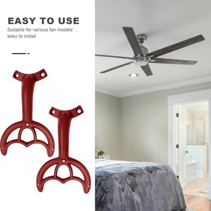 5 Pcs 52’’Ceiling Fan Blades Arms Replacement,Ceiling Fan Blades Arms Replacement Parts Mounting Bracket Kit for Replacing The Worn Fan Blades,Keep The Balance and Good Performance (Red) - color: Red