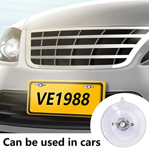 12 Pieces Suction Cup with Screw 1.6 Inches PVC Clear Sucker Pads with M5 Screw Nut, for Shade Cloth Windshield License Plate