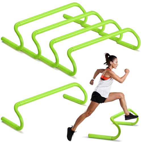 Gemscream 5 Pcs Speed Agility Training Hurdles Detachable Durable Equipment Plyometric and All Purpose Speed Training Hurdle Equipment for Athletes Soccer Basketball - color: Green, size: 6 Inch