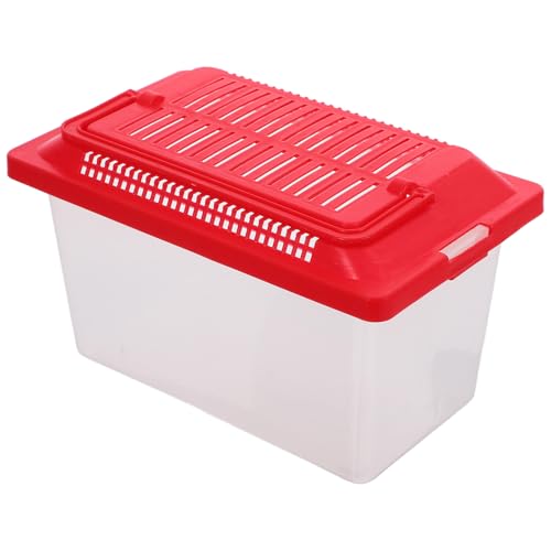 Portable Fish Tank Turtle Box Pet Hamster Transport Carrier 18x11x11cm Sturdy Pp Plastic Aquarium for Reptile and Small Animal Breeding
