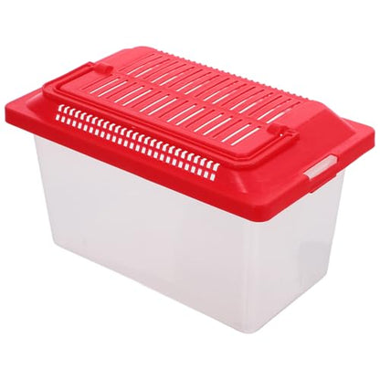 Portable Fish Tank Turtle Box Pet Hamster Transport Carrier 18x11x11cm Sturdy Pp Plastic Aquarium for Reptile and Small Animal Breeding