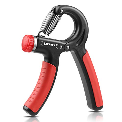 NIYIKOW Grip Strength Trainer, Hand Grip Strengthener, Grip Strengthener, Adjustable Resistance, Forearm Strengthener, Perfect for Musicians Athletes - color: Orange