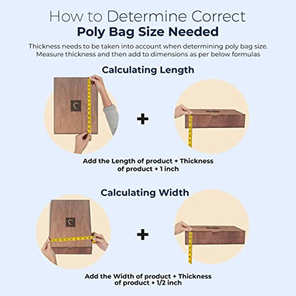 Poly Bags with Suffocation Warning 16x22, 20x24, 24x28 - X-Large Combo Pack of 150 (50 each size) - Clear Poly Bags by Retail Supply Co - Resealable