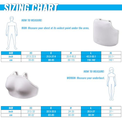 Fencing Chest Protector - Double Soft-Layer Chest Guard for Men - FIE Certificate Plastic Breast Protector - Fencing Gear for Foil Epee Sabre - size: Large