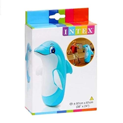 Intex 3D Bop Bag Inflatable Blow Up Punching Bags Toys (Dolphin)