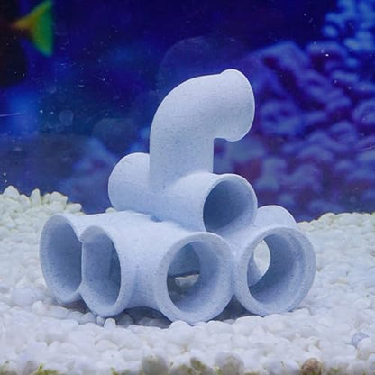 Multiple Hole Tube Shelter Place Fishtank Decoration Aquarium Ornament Hidings Place for Small Pet Fish and Shrimp