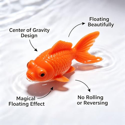 Pieces Fake Goldfish Plastic Floating Artificial Aquarium Fish Realistic Moving Orange Goldfish Ornament Decorations for Aquarium Tank