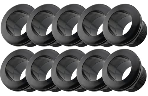 2 Inch Bulkhead Fitting 10 Pack, Heavy Duty Slip x Slip Tank Adapter, Durable Water Tank Connector for Aquariums, Rain Barrels, Hydroponics, Reservoirs, Ponds & Irrigation Systems - size: Pack of 10