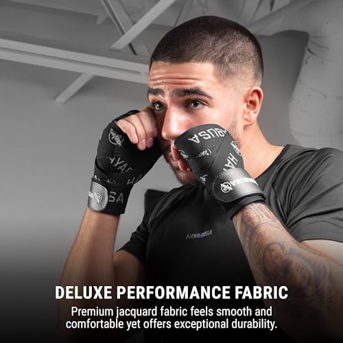 Hayabusa Deluxe Boxing Hand Wraps - 180in - color: Black, size: 180" (Pack of 2)
