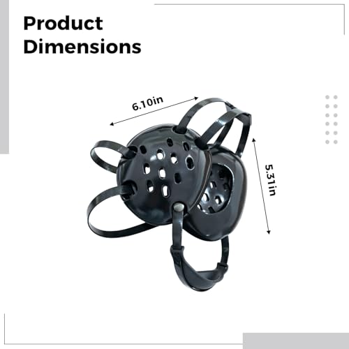 Combat Sports Headgear, NBR Sponge with Plastic Outer Shell, Shock-Absorbing Ear Guard for Grappling, Adjustable Strap for Secure Fit, Black