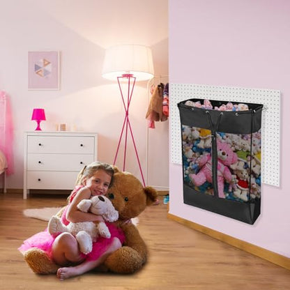 Pegboard Baskets, Extra Large (26 * 18 * 11 Inches) | Pegboard Wall Organizer Take and Go Design, Mesh Peg Board Organizer Accessories ,Easy Access Zipper for Home Sport Garage