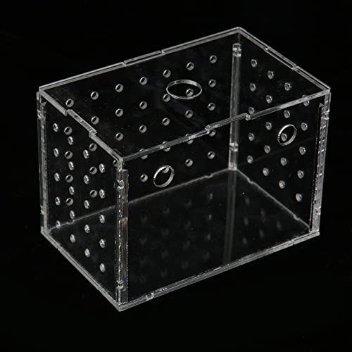 Fish Breeder Box, Aquarium Fish Breeding Box, High Transparency Acrylic Hatchery Incubator Tank with Suction Cups for Baby Fish Shrimp Clownfish Isolation and Rearing (9 * 6 * 7CM) - size: 9*6*7CM